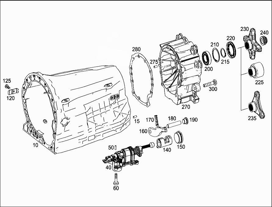 КАРТЕР КП,ФЛАНЕЦ ВЫХОДНОГО ВАЛА, СТОЯН. БЛОКИРОВКА,БЛОКИР.АКП,РЫЧ.СЕЛЕКТ.ДИАП.