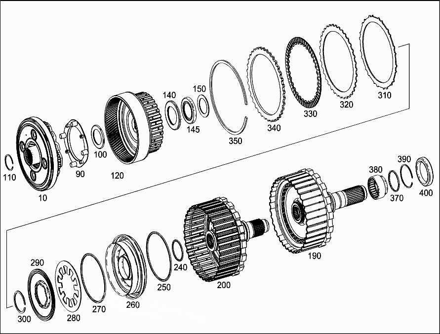 ФРИКЦИОННАЯ МУФТА СЦЕПЛЕНИЯ K27, ПЛАНЕТАРНЫЙ РЯД 4