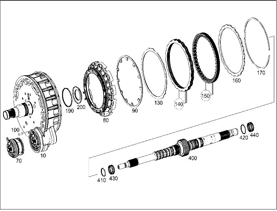 МНОГОДИСКОВАЯ ТОРМОЗНАЯ МУФТА B08, ПЕРВИЧНЫЙ ВАЛ